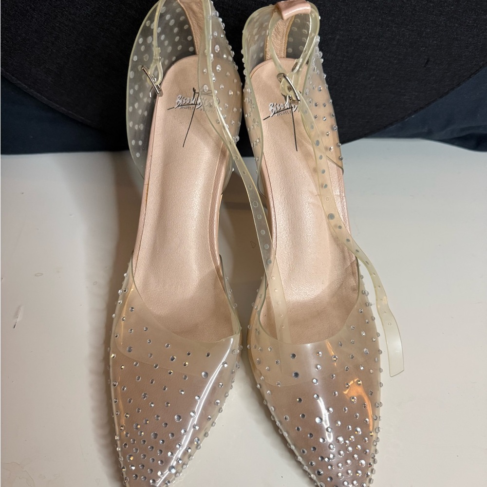 Beaded Clear Heels